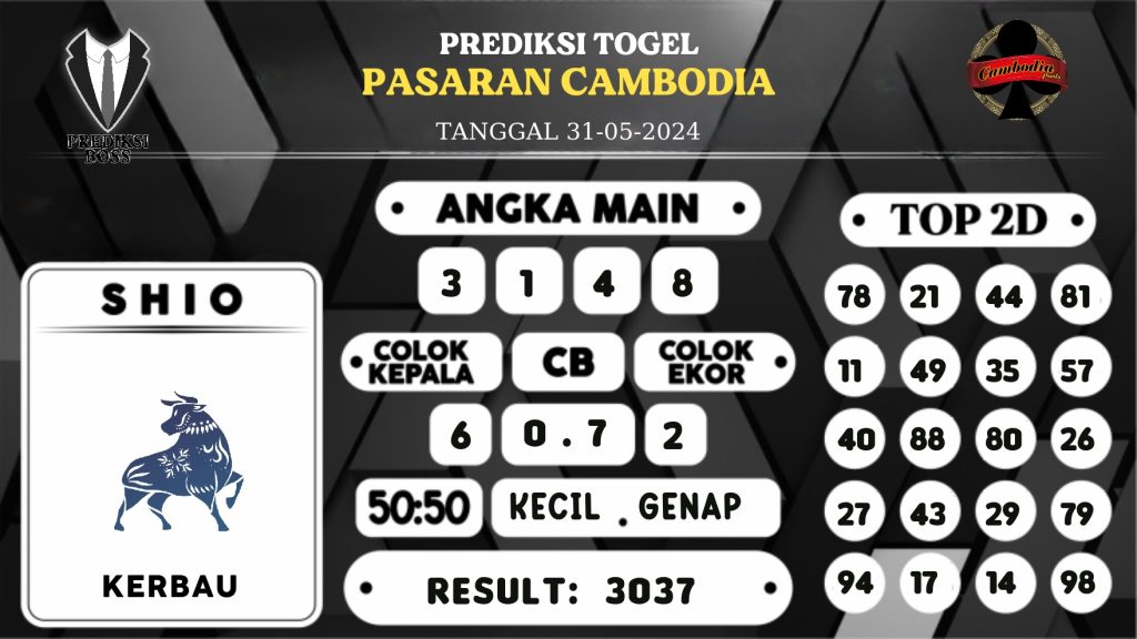 https://prediksibossjauh.com/prediksi-boss-togel-cambodia-jumat-31-mei-2024/