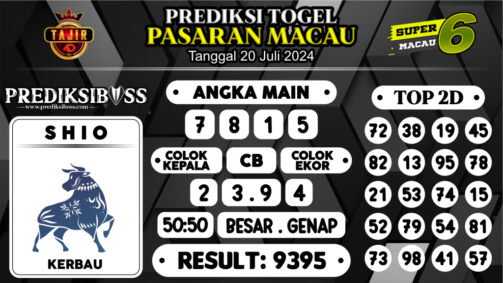 https://prediksibossjauh.com/prediksi-boss-togel-macau-sabtu-20-juli-2024/