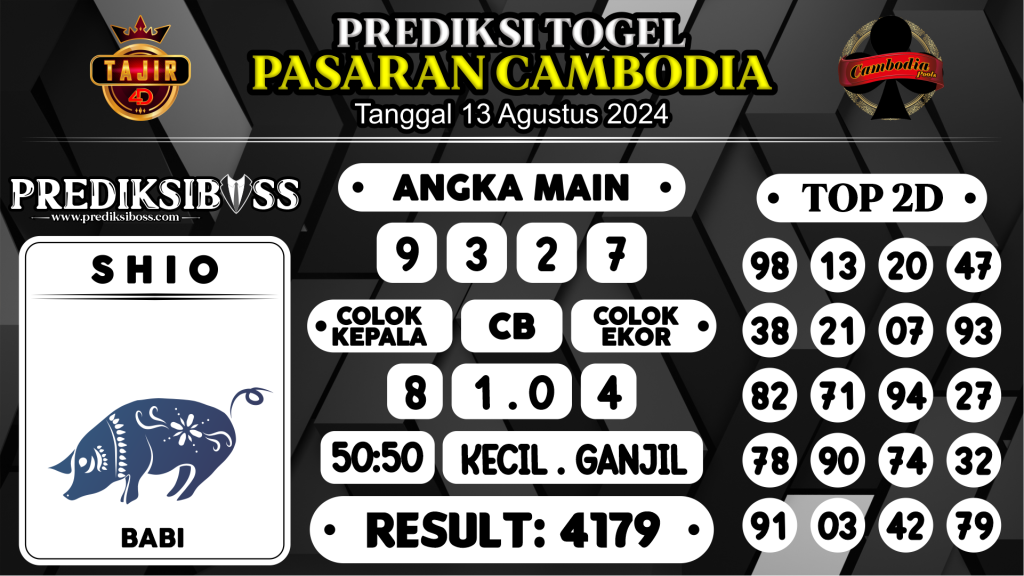 https://prediksibossjauh.com/prediksi-boss-togel-cambodia-selasa-13-agustus-2024/